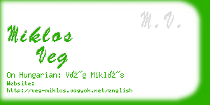 miklos veg business card
